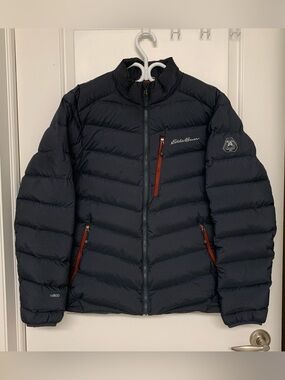 Eddie Bauer Mountain Ops FreeFuse 800-Fill Down Puffer Jacket M Grey Gorpcore